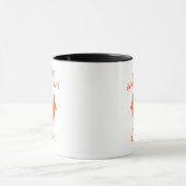 Custom Neon Halloween Tasse - Orange Bat Design (Zentrum)
