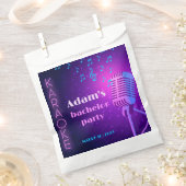 Custom Neon Karaoke Night Bachelor Party Geschenktütchen (Ausgeschnitten)