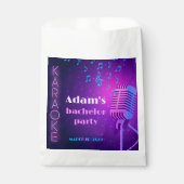 Custom Neon Karaoke Night Bachelor Party Geschenktütchen (Vorderseite)