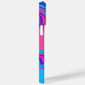 Custom Neon Liquid Paint Flow Magenta Orange Cyan Case-Mate iPhone Hülle (Rückseite / Rechts)