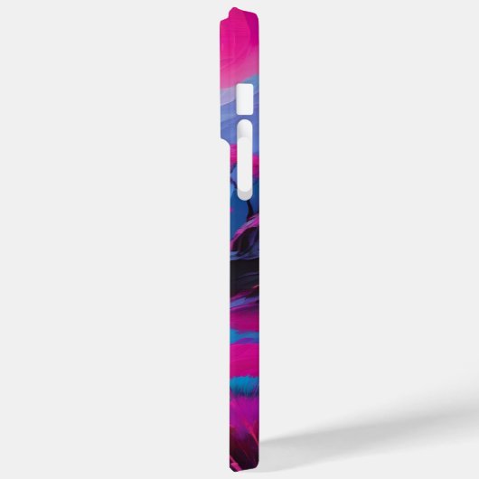 Custom Neon Painting Landscape Magenta Cyan Name Case-Mate iPhone Hülle (Rückseite / Links)