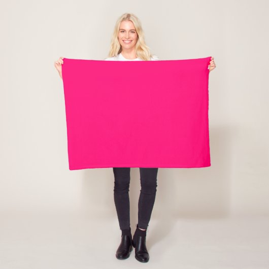 Custom Neon Pink Fleece Blanket - Personalisiert (Beispiel)
