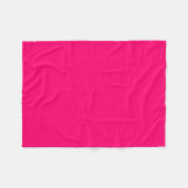 Custom Neon Pink Fleece Blanket - Personalisiert (Vorderseite (Horizontal))