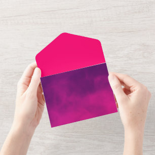 Custom Neon Pink & Violet Smoke Wedite einladen All In One Einladung