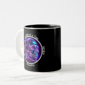 Custom Neon Skull 12-Stufen Meilenstein Geschenk Zweifarbige Tasse (Vorderseite Links)