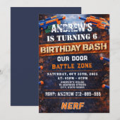 Custom Nerf Birthday Invitation Einladung (Vorne/Hinten)