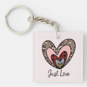 Custom Nested Hearts Keychain – Just Love Schlüsselanhänger (Vorderseite)