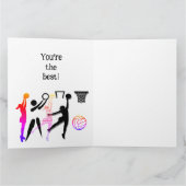 Custom Netball Coach Dankeskarte (Innenseite)