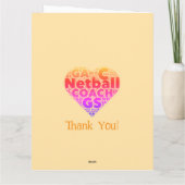 Custom Netball Coach Dankeskarte (Rückseite)