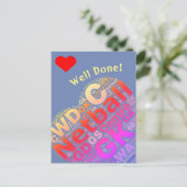 Custom Netball Typografie Herzdesign Postkarte (Stehend Vorderseite)