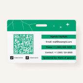 Custom Networking Event QR Code Ausweis (Rückseite)