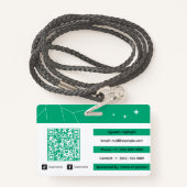 Custom Networking Event QR Code Ausweis (Rückseite mit Schlüsselband)