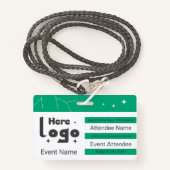 Custom Networking Event QR Code Ausweis (Vorderseite mit Schlüsselband)