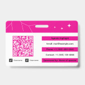 Custom Networking Event QR Code Ausweis (Rückseite)