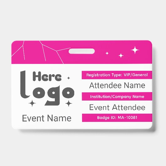 Custom Networking Event QR Code Ausweis (Vorderseite)