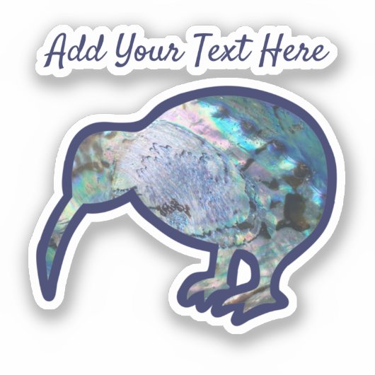 CUSTOM Neuseeland Pāua Kiwi Sticker (Vorderseite)