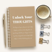 Custom Neutral Journal | Unlock Your Thoughts Notizblock
