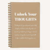 Custom Neutral Journal | Unlock Your Thoughts Notizblock (Vorderseite)