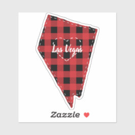 Custom Nevada Heimat Staat Kariert Weihnachten Aufkleber