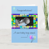 Custom New Baby Boy Gratulations Card Karte (Vorderseite)