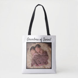 Custom New Baby Foto Oma of Twins Tasche