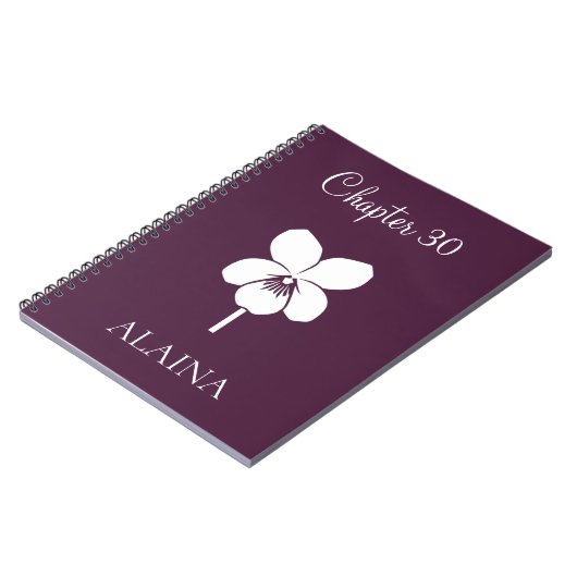 Custom New Chapter Violet February Birth Flower Notizblock (Linke Seite)