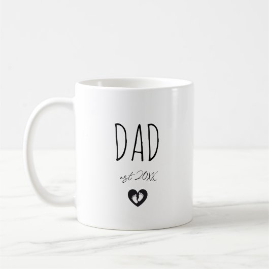 Custom New Dad Kaffeetasse (Links)
