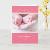 Custom New Großeltern, Mark & Deborah, Pink Karte (Gelbe Blume)