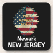 Custom New Jersey Staat Beverage Coaster Getränkeuntersetzer (Vorderseite)