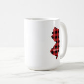 Custom New Jersey Staat Heimat Kariert Weihnachten Kaffeetasse (VorderseiteRechts)