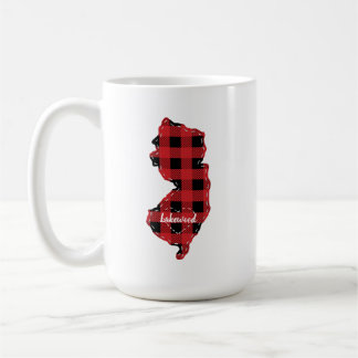 Custom New Jersey Staat Heimat Kariert Weihnachten Kaffeetasse