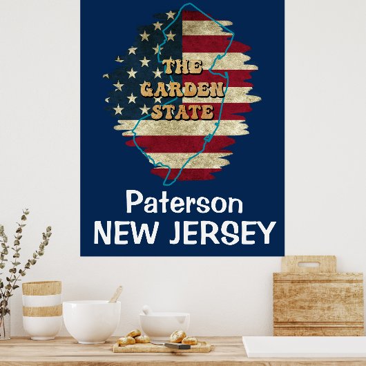Custom New Jersey Staat Poster (Küche)
