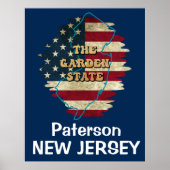 Custom New Jersey Staat Poster (Vorne)