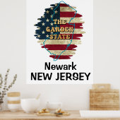 Custom New Jersey Staat Poster (Küche)