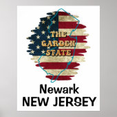 Custom New Jersey Staat Poster (Vorne)