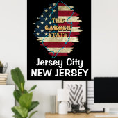 Custom New Jersey Staat Poster (Heimbüro)