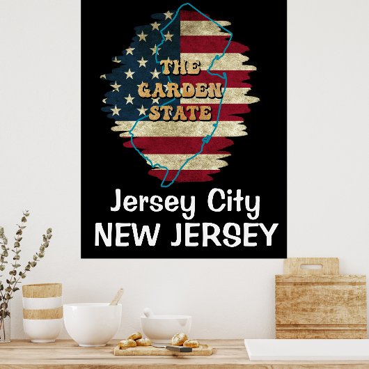Custom New Jersey Staat Poster (Küche)