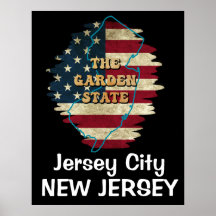 Custom New Jersey Staat Poster