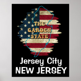 Custom New Jersey Staat Poster