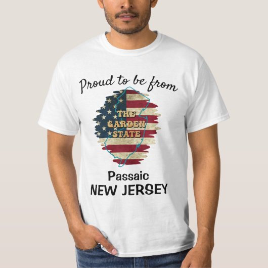 Custom New Jersey Staat T - Shirt (Vorderseite)