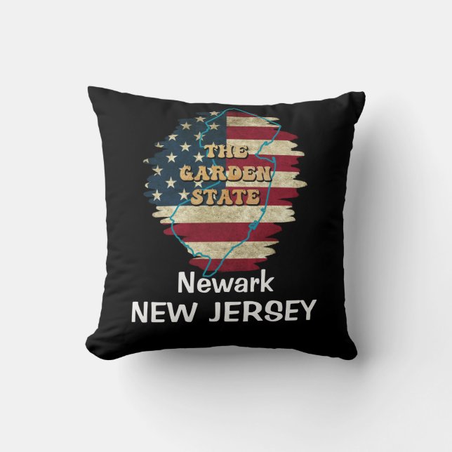 Custom New Jersey Staat Throw Kissen (Vorderseite)