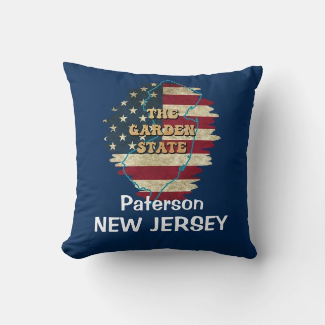 Custom New Jersey Staat Throw Kissen (Vorderseite)