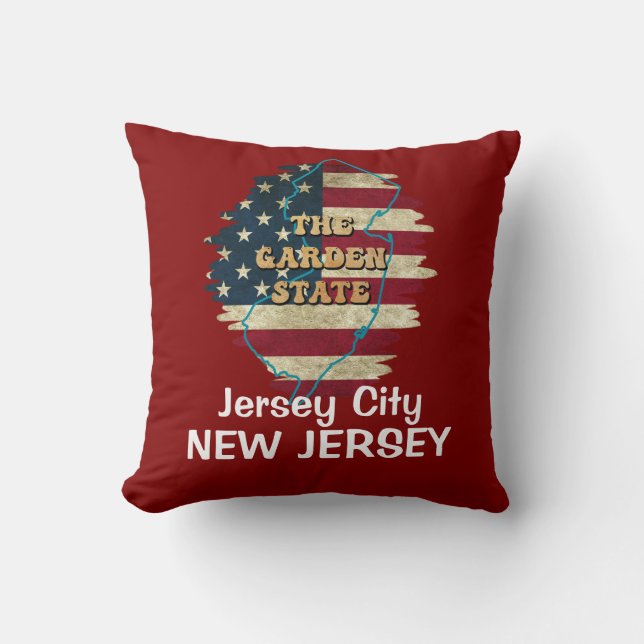 Custom New Jersey Staat Throw Kissen (Vorderseite)