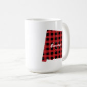 Custom New Mexico Heimat Staat Kariert Weihnachten Kaffeetasse (VorderseiteRechts)