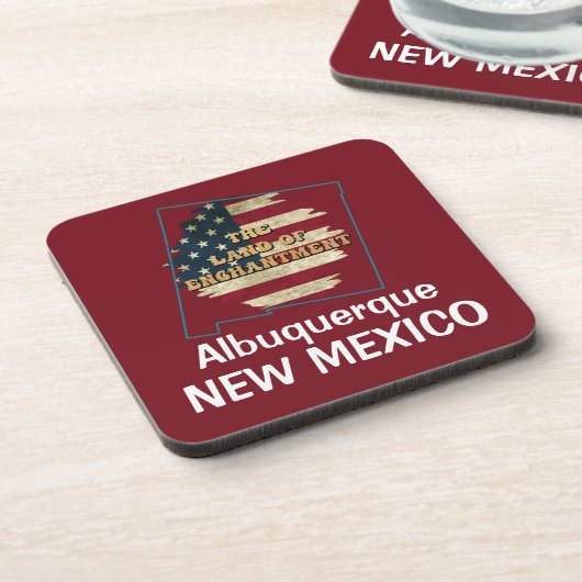Custom New Mexico Staat Getränkeuntersetzer (Linke Seite)