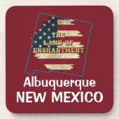 Custom New Mexico Staat Getränkeuntersetzer (Vorderseite)