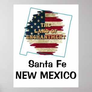 Custom New Mexico Staat Poster
