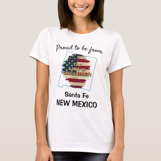 Custom New Mexico Staat T - Shirt (Vorderseite)