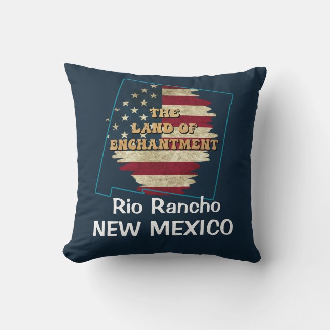 Custom New Mexico Staat Throw Kissen (Vorderseite)