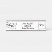 Custom New Mexico Staaten US Zuhause Line Art Schreibtischnamensplakette (Vorderseite )